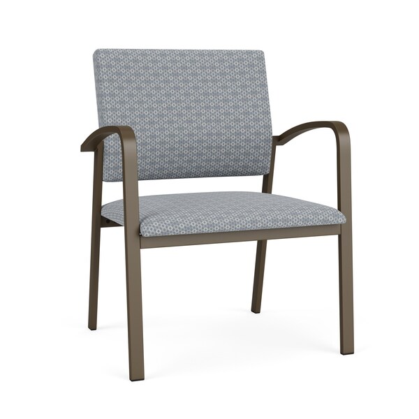 Lesro Newport Wide Guest Chair Metal Frame, Bronze, RS Fog Upholstery NP1201 - main
